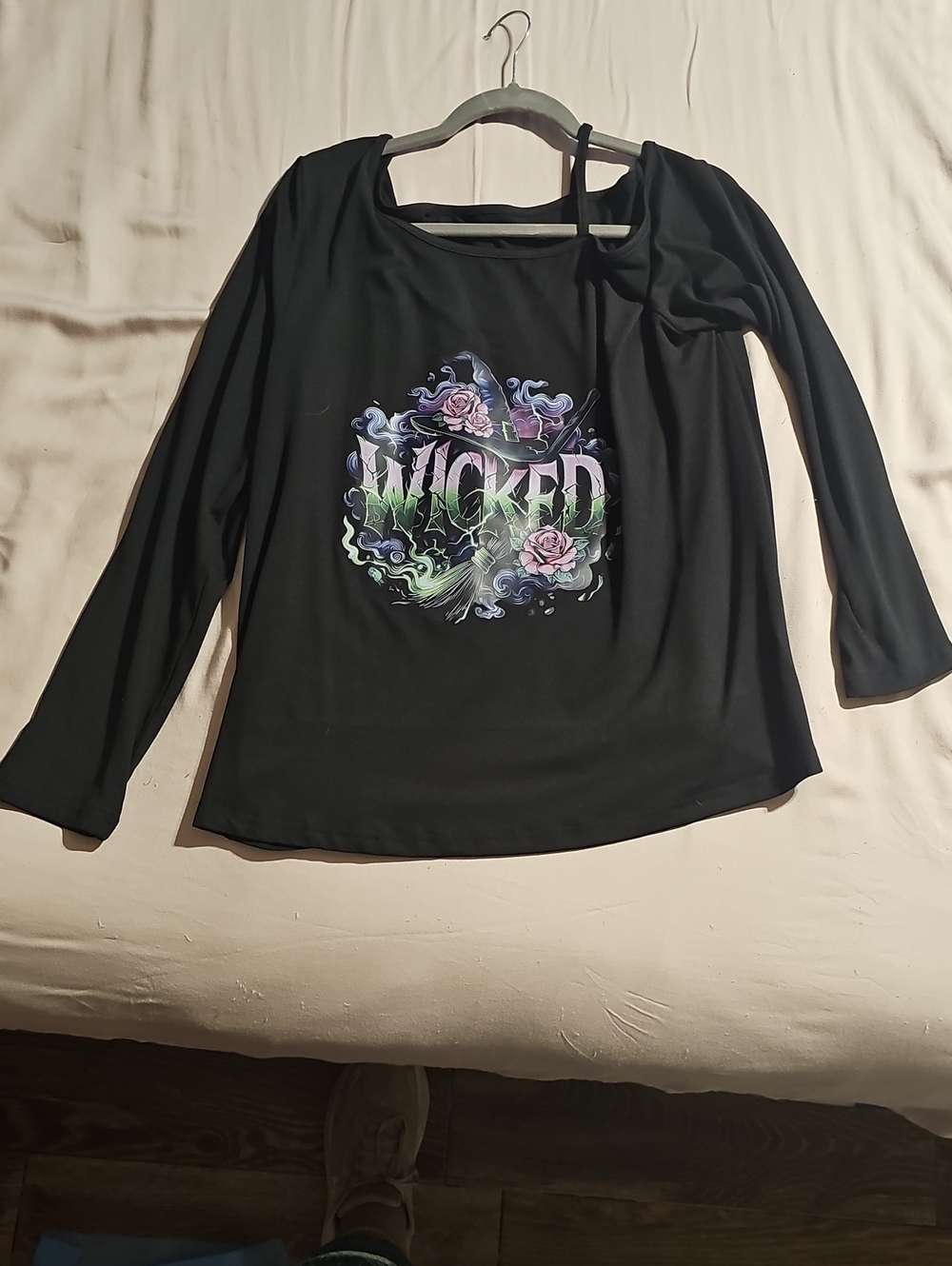 Wicked Graphic Long-Sleeve Black Women's Top